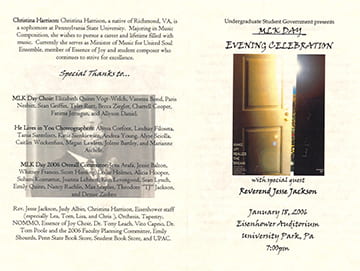 2006 MLK, Jr. Evening Celebration Program