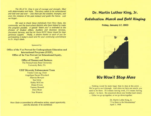 MLK, Jr. Bell Ringing Ceremony 2003